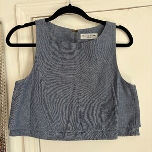 Apiece Apart chambray crop top Size xs/s